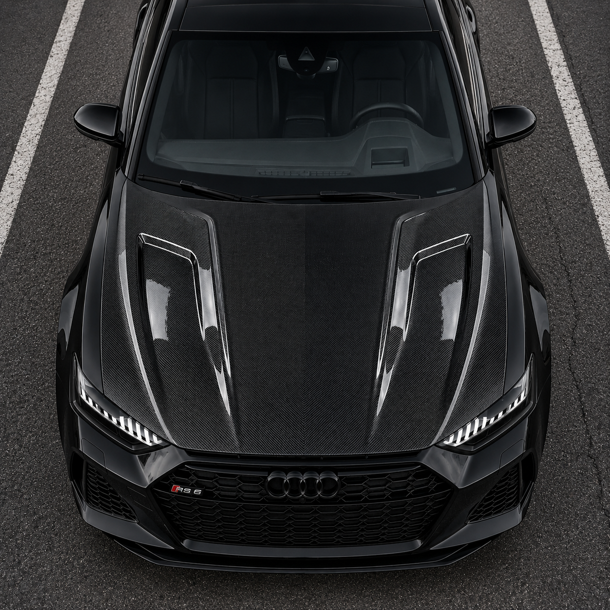 2019-2025 Audi RS6 PK Style Carbon Fiber Hood | C8