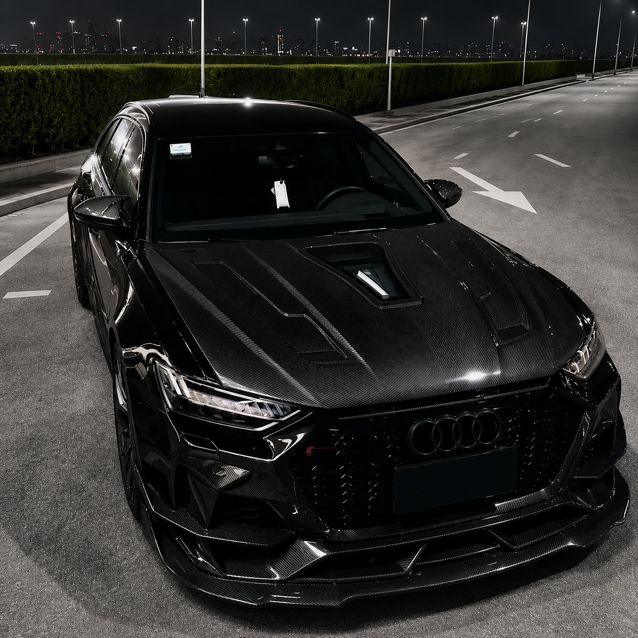 2019-2025 Audi RS6 Glass Engine Cover Carbon Fiber Hood | C8
