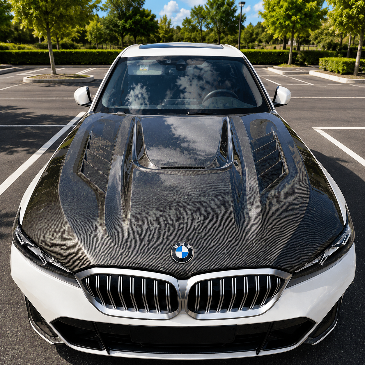 2019+ BMW 3-Series V Style Carbon Fiber Hood | G20/G21
