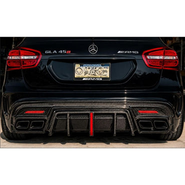 2013-2019 Mercedes-Benz GLA45 AMG Carbon Fiber Rear Diffuser with Brake Light | W156/X156