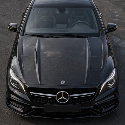 2014-2019 Mercedes CLA-Class/CLA45 AMG J Style Carbon Fiber Hood | W117/C117/X117
