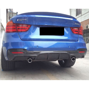 2014-2020 BMW 3-Series M Performance Style Carbon Fiber Dual Tip Rear Diffuser | F34 Gran Turismo