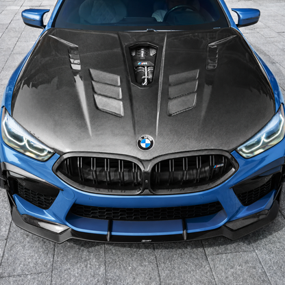 2019+ BMW 8-Series/M8 Glass Engine Cover V2 Carbon Fiber Hood | G14/G15/G16/F91/F92/F93