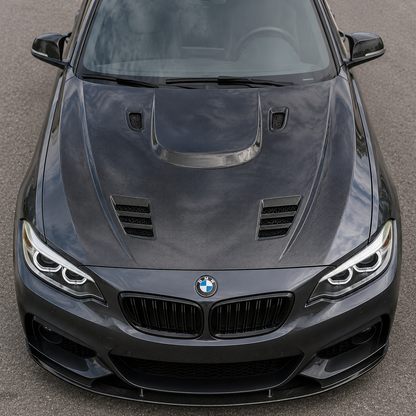 2014-2021 BMW 2-Series GTR Style Carbon Fiber Hood | F22/F23/F87