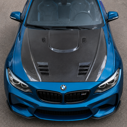 2014-2021 BMW 2-Series GTR Style Carbon Fiber Hood | F22/F23/F87