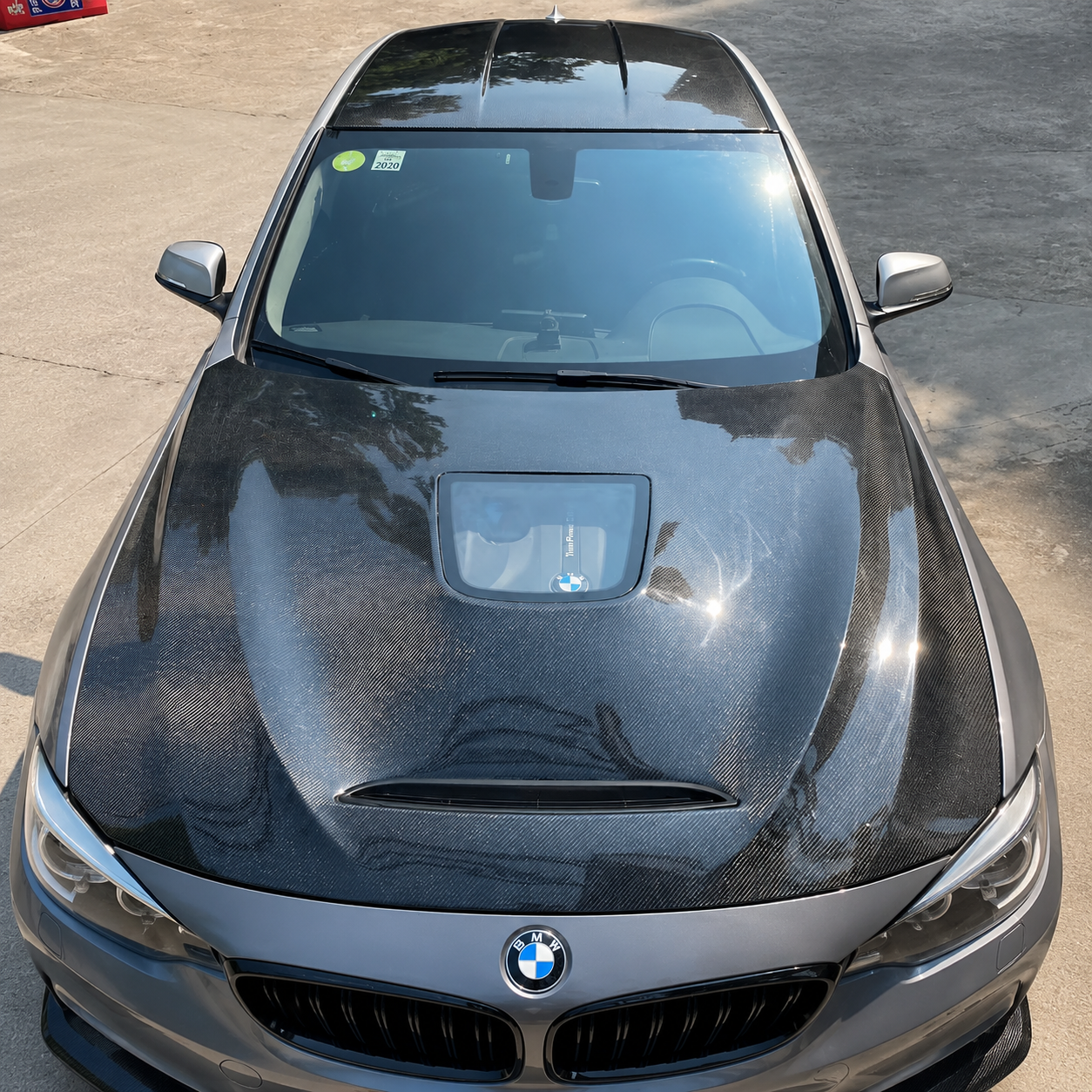 2014-2020 BMW 3-Series Glass Engine Cover Carbon Fiber Hood | F34