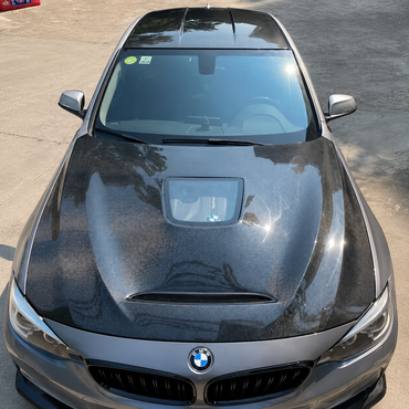 2014-2020 BMW 3-Series Glass Engine Cover Carbon Fiber Hood | F34