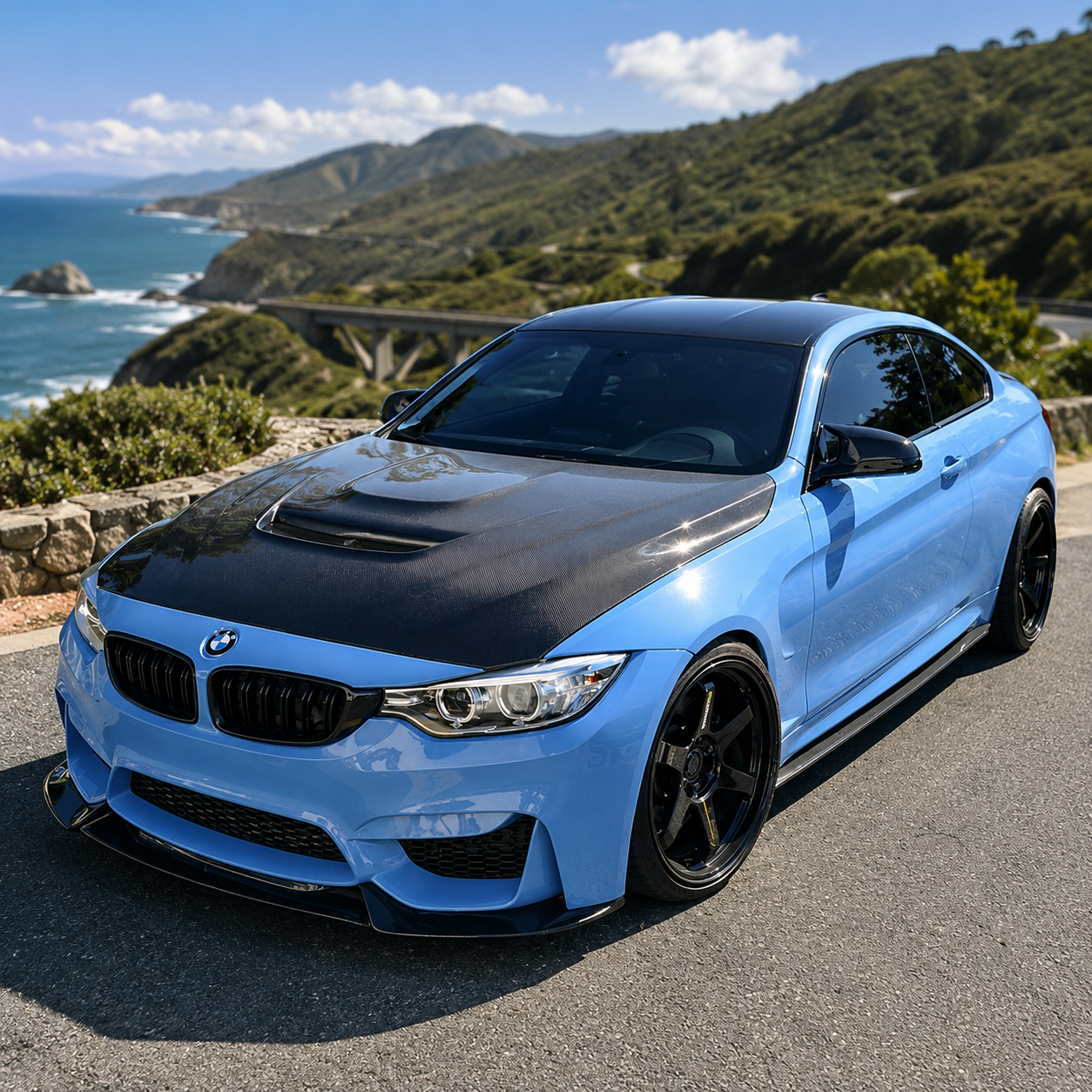 2015-2021 BMW M3/M4 V1 Style Carbon Fiber Hood | F80/F82/F83