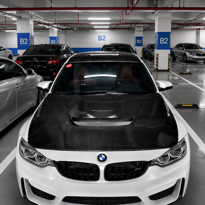 2015-2021 BMW M3/M4 V1 Style Carbon Fiber Hood | F80/F82/F83