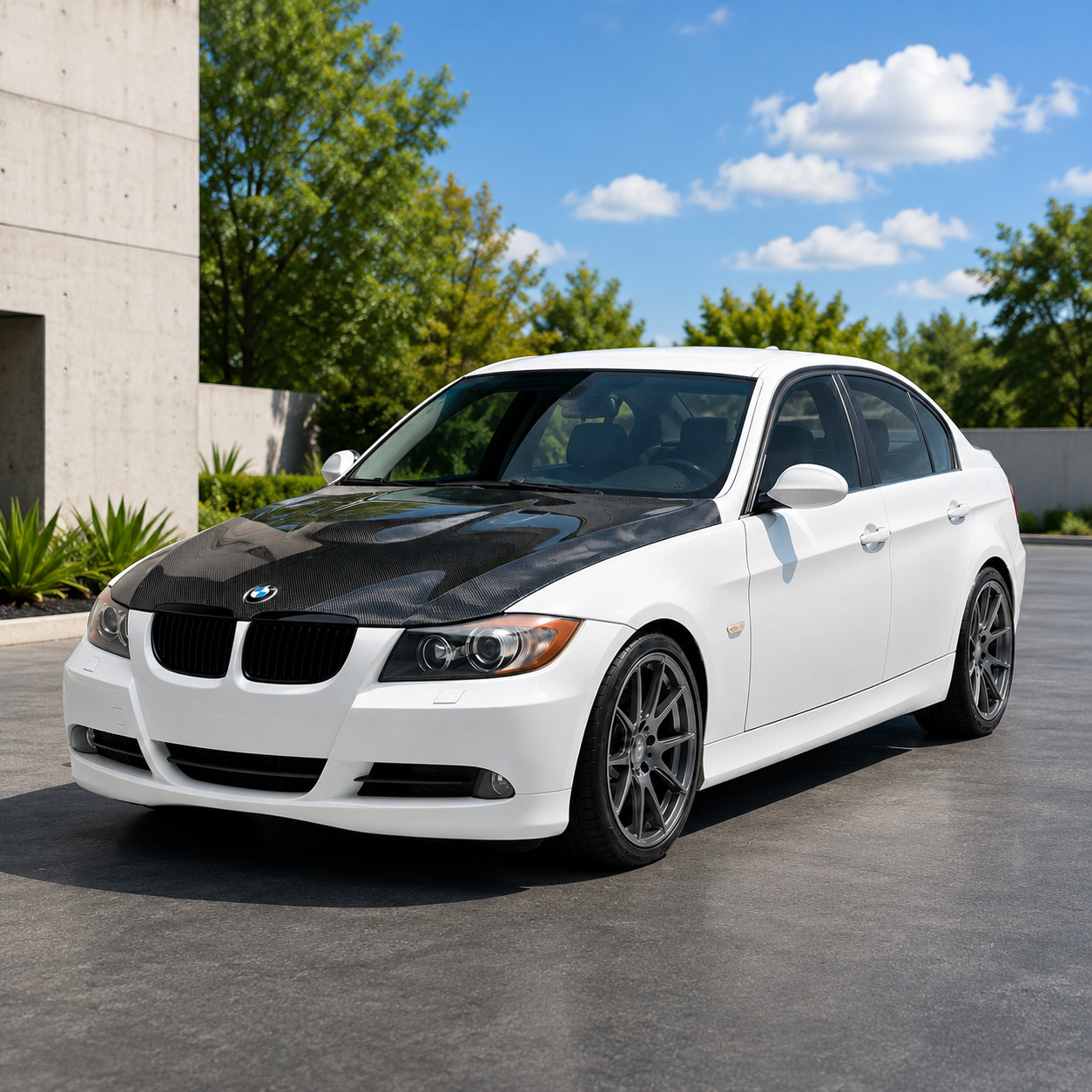 2005-2008 BMW 3-Series M Style Carbon Fiber Hood | E90/E91 Pre-LCI