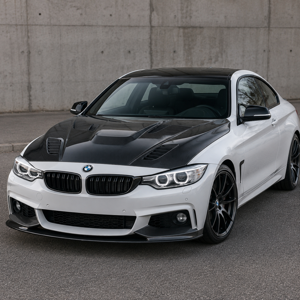 2012-2020 BMW 4-Series V Style Carbon Fiber Hood | F32/F33/F36