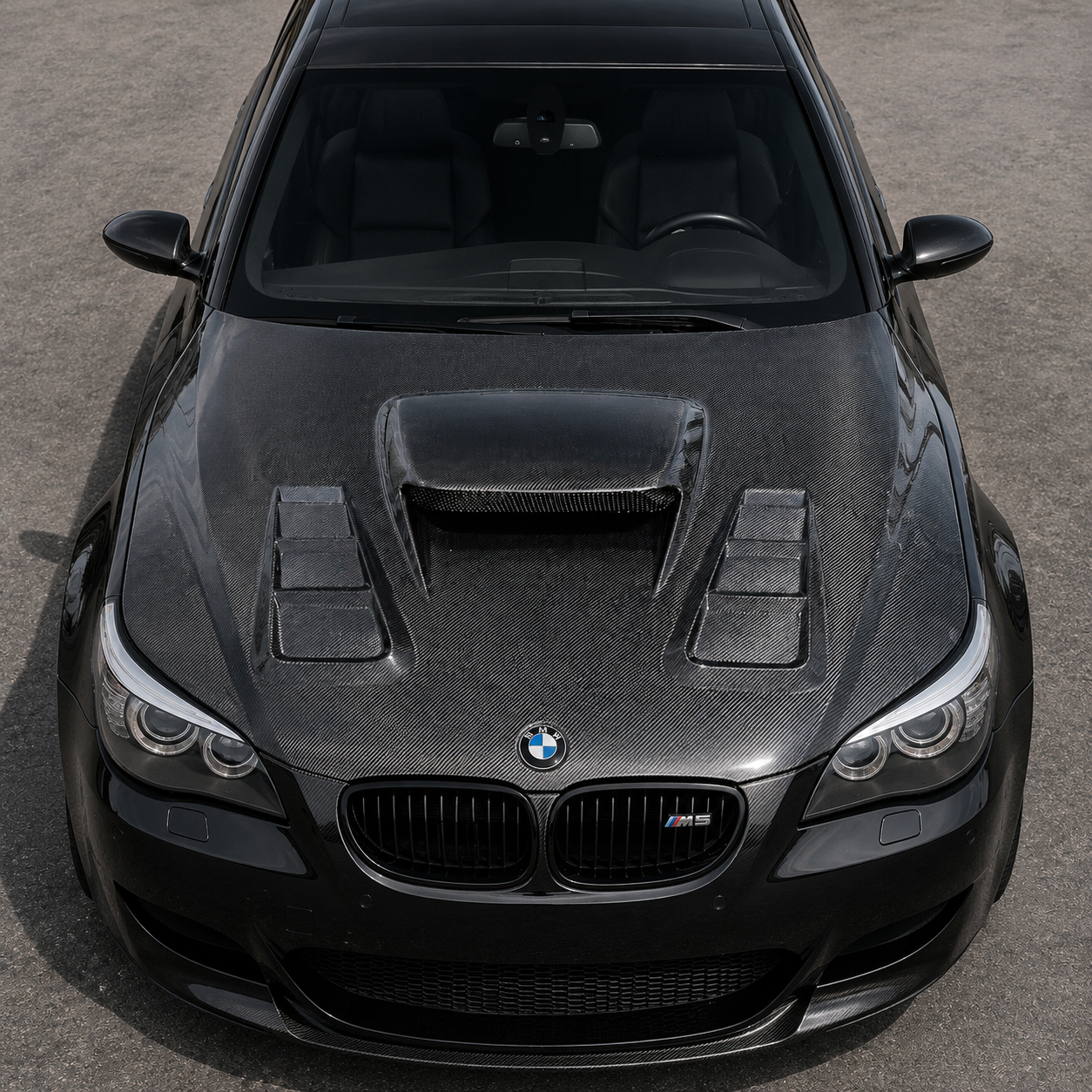 2004-2010 BMW 5-Series/M5 V2 Style Carbon Fiber Hood | E60/E61