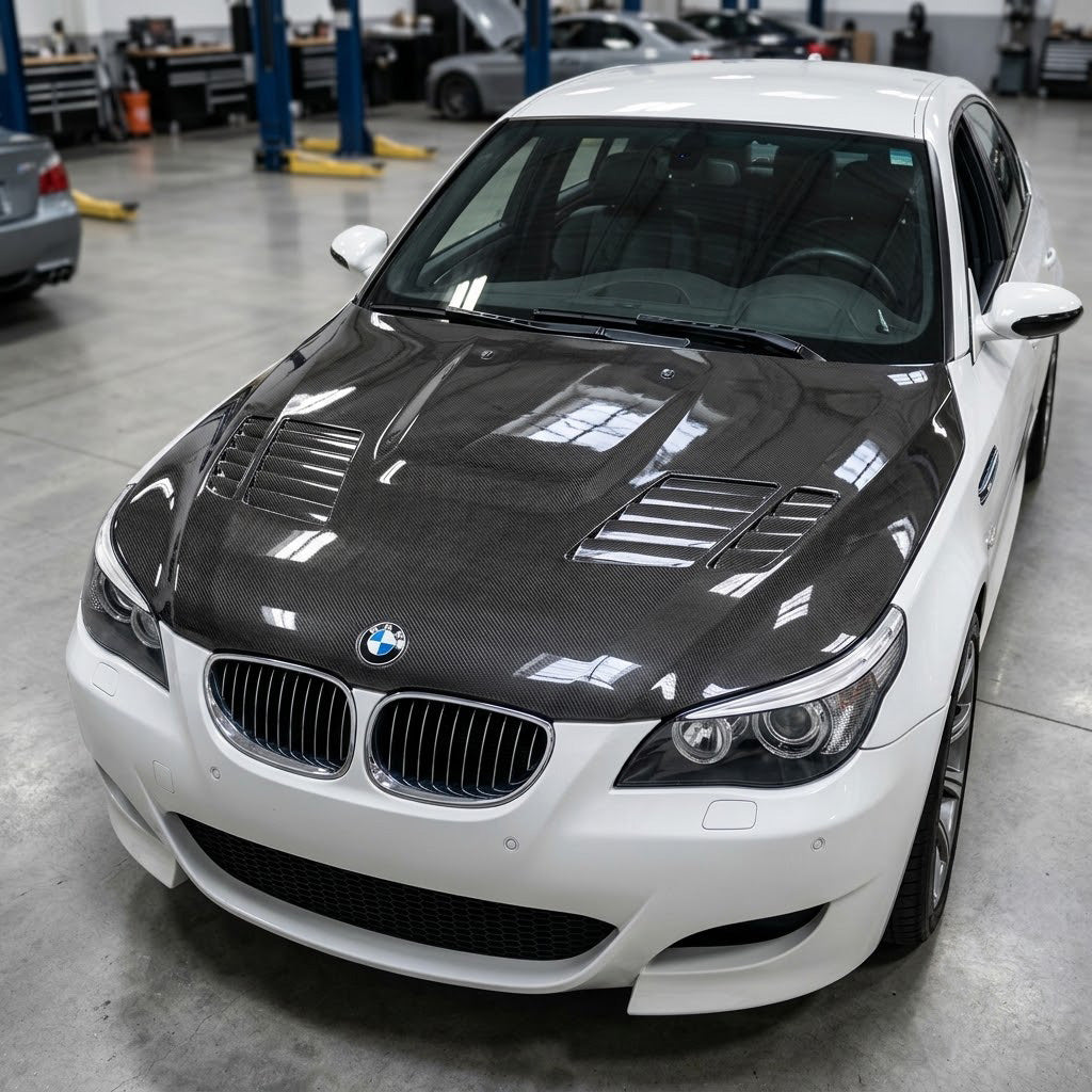 2004-2010 BMW 5-Series/M5 V3 Style Carbon Fiber Hood | E60/E61
