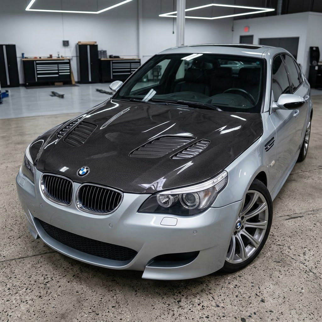 2004-2010 BMW 5-Series/M5 V3 Style Carbon Fiber Hood | E60/E61