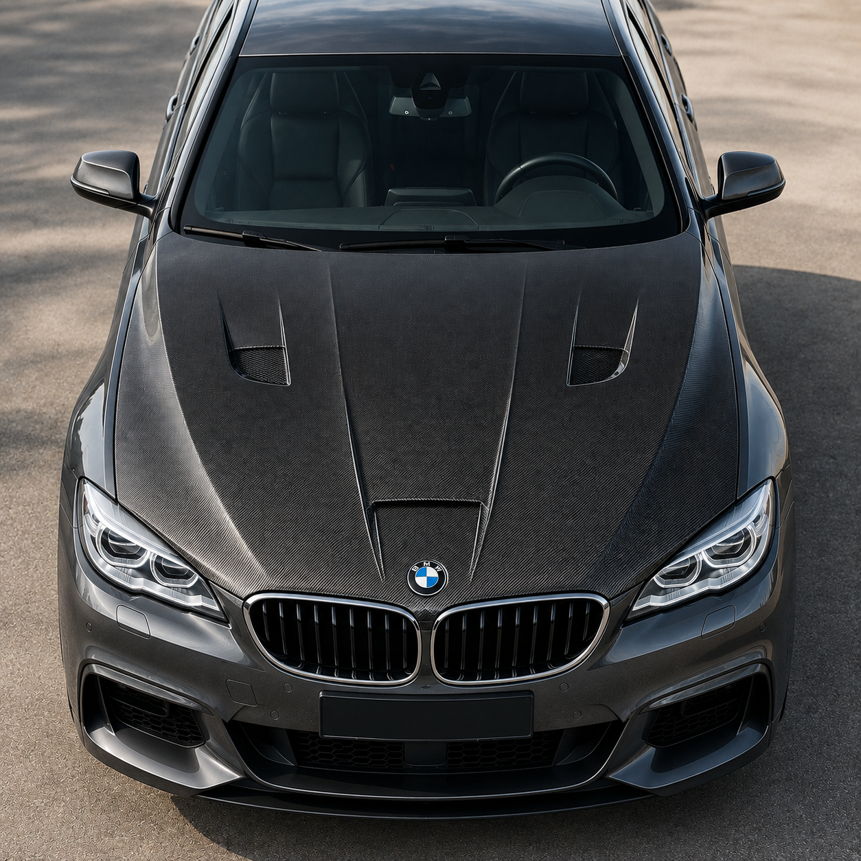 2010-2017 BMW 5-Series V Style Carbon Fiber Hood | F07