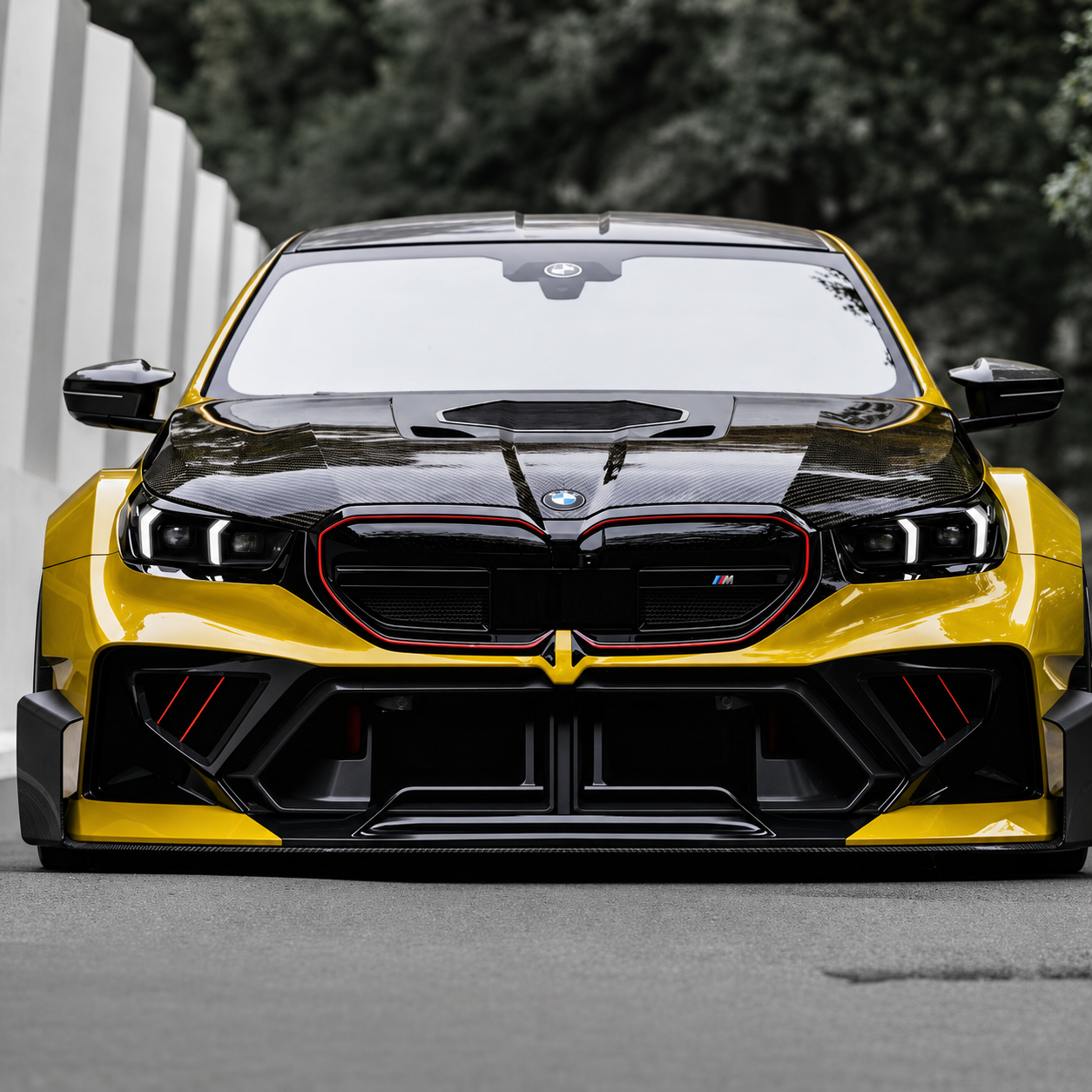 2024+ BMW 5-Series Glass Engine Cover V1 Carbon Fiber Hood | G60/G61
