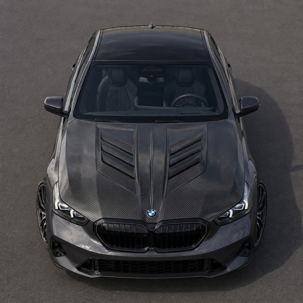 2024+ BMW 5-Series V Style Carbon Fiber Hood | G60/G61