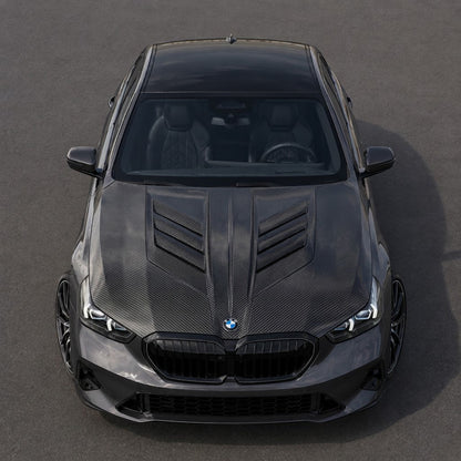 2024+ BMW 5-Series V Style Carbon Fiber Hood | G60/G61