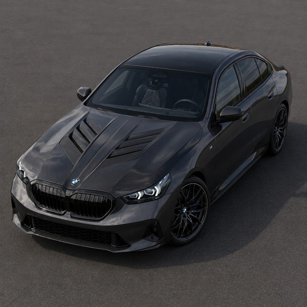 2024+ BMW 5-Series V Style Carbon Fiber Hood | G60/G61