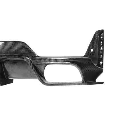2023+ BMW 3-Series Carbon Fiber 3 Piece Rear Diffuser with LED Brake Light | G20 LCI