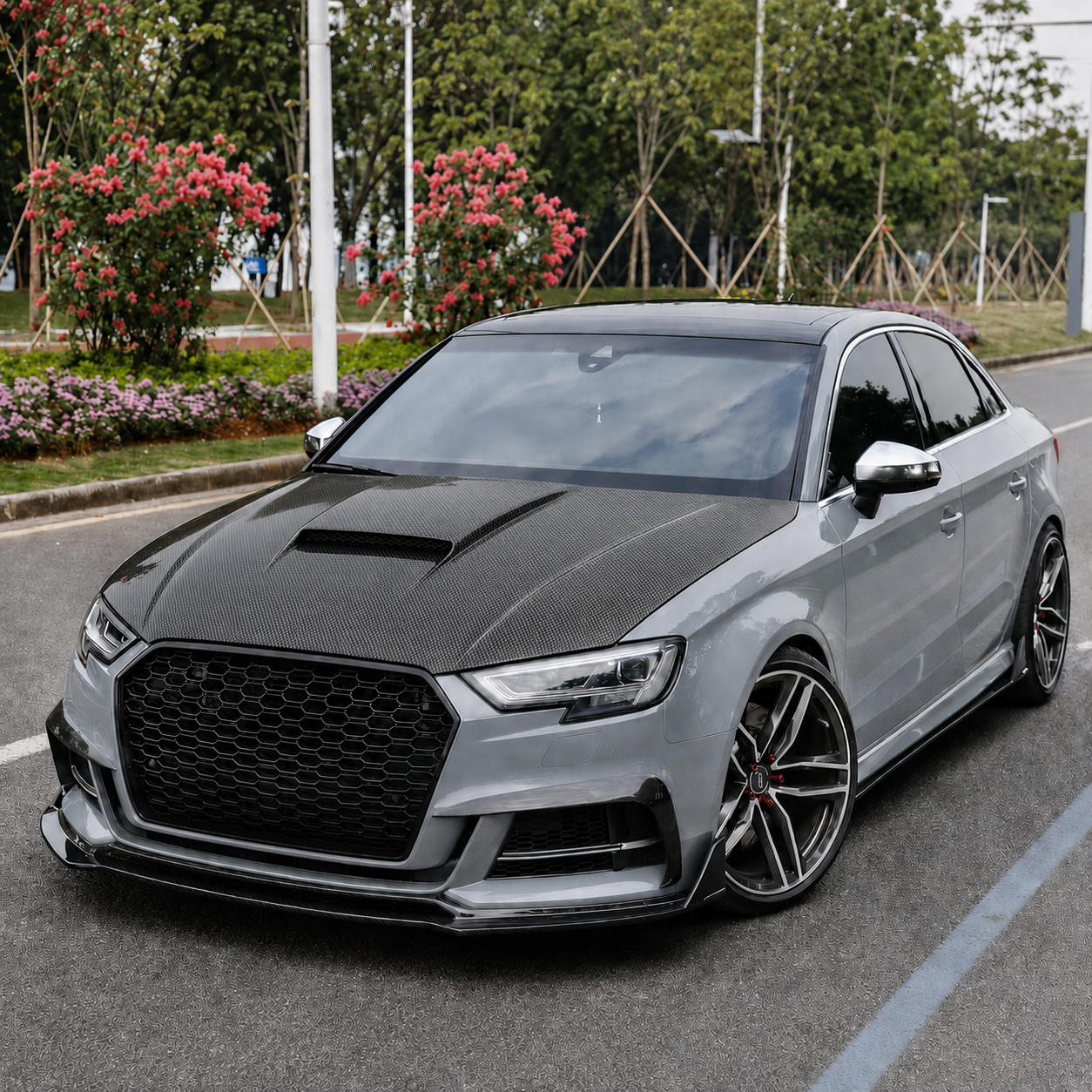 2014-2020 Audi A3/S3/RS3 P Style Carbon Fiber Hood | 8V/8V.5