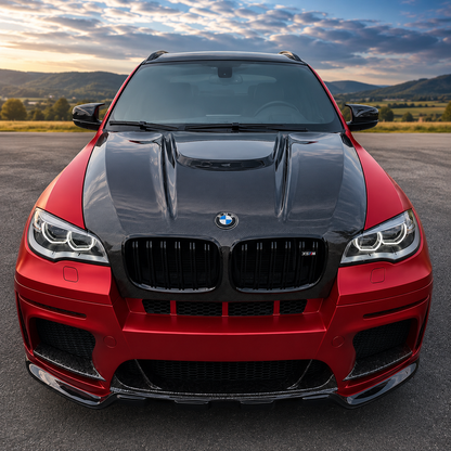 2007-2014 BMW X5/X6/X5M/X6M H Style Carbon Fiber Hood | E70/E71
