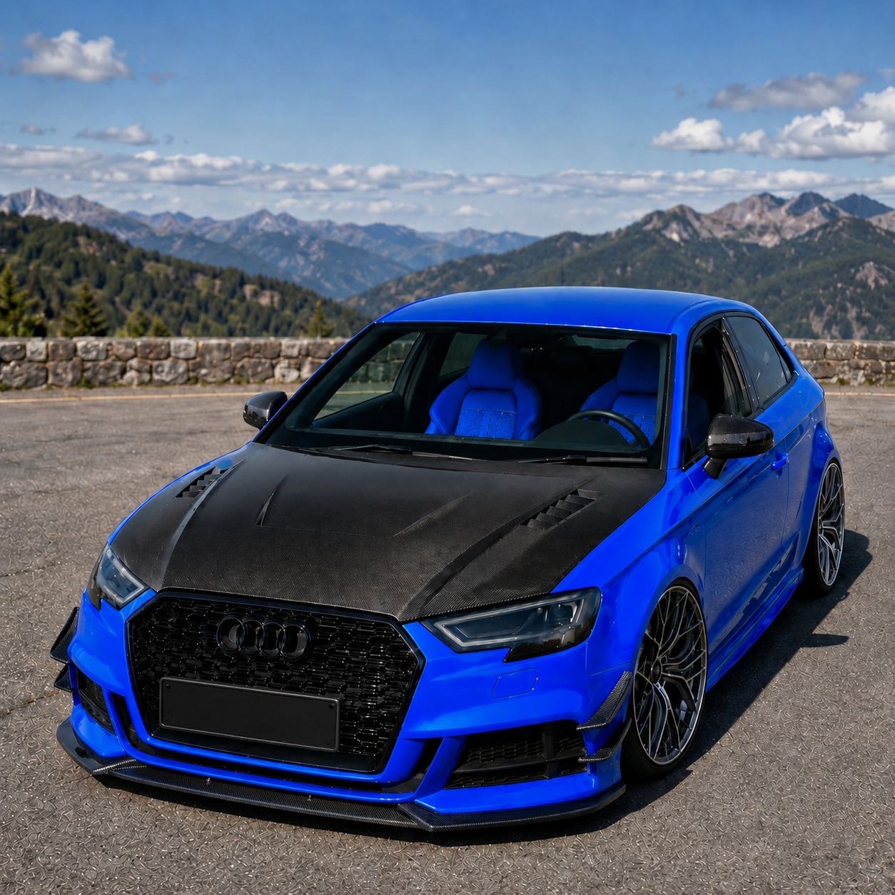 2014-2020 Audi A3/S3/RS3 C Style Carbon Fiber Hood | 8V/8V.5