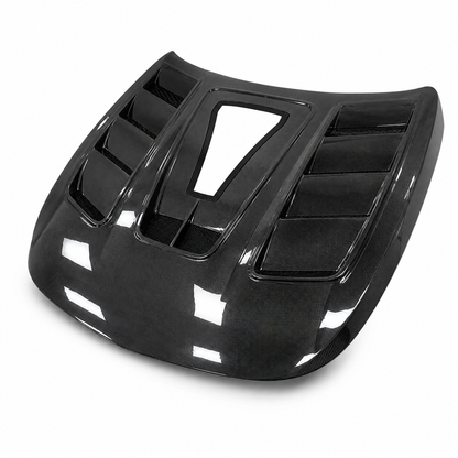 2016-2021 Mercedes AMG GT/GTS/GTC/GTR Glass Engine Cover V2 Carbon Fiber Hood | C190/R190