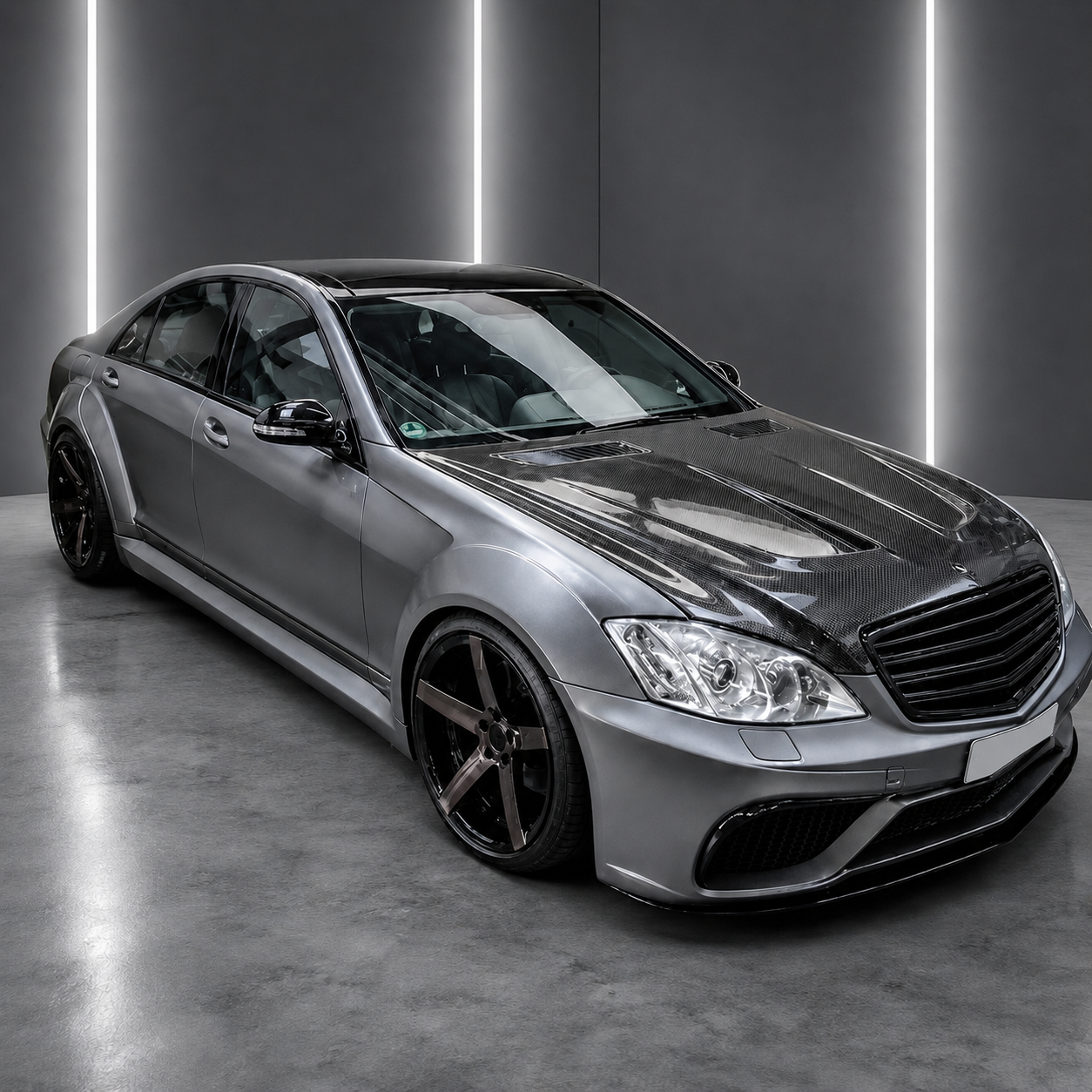 2007-2013 Mercedes S-Class/S63/S65 AMG P Style Carbon Fiber Hood | W221