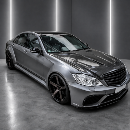 2007-2013 Mercedes S-Class/S63/S65 AMG P Style Carbon Fiber Hood | W221