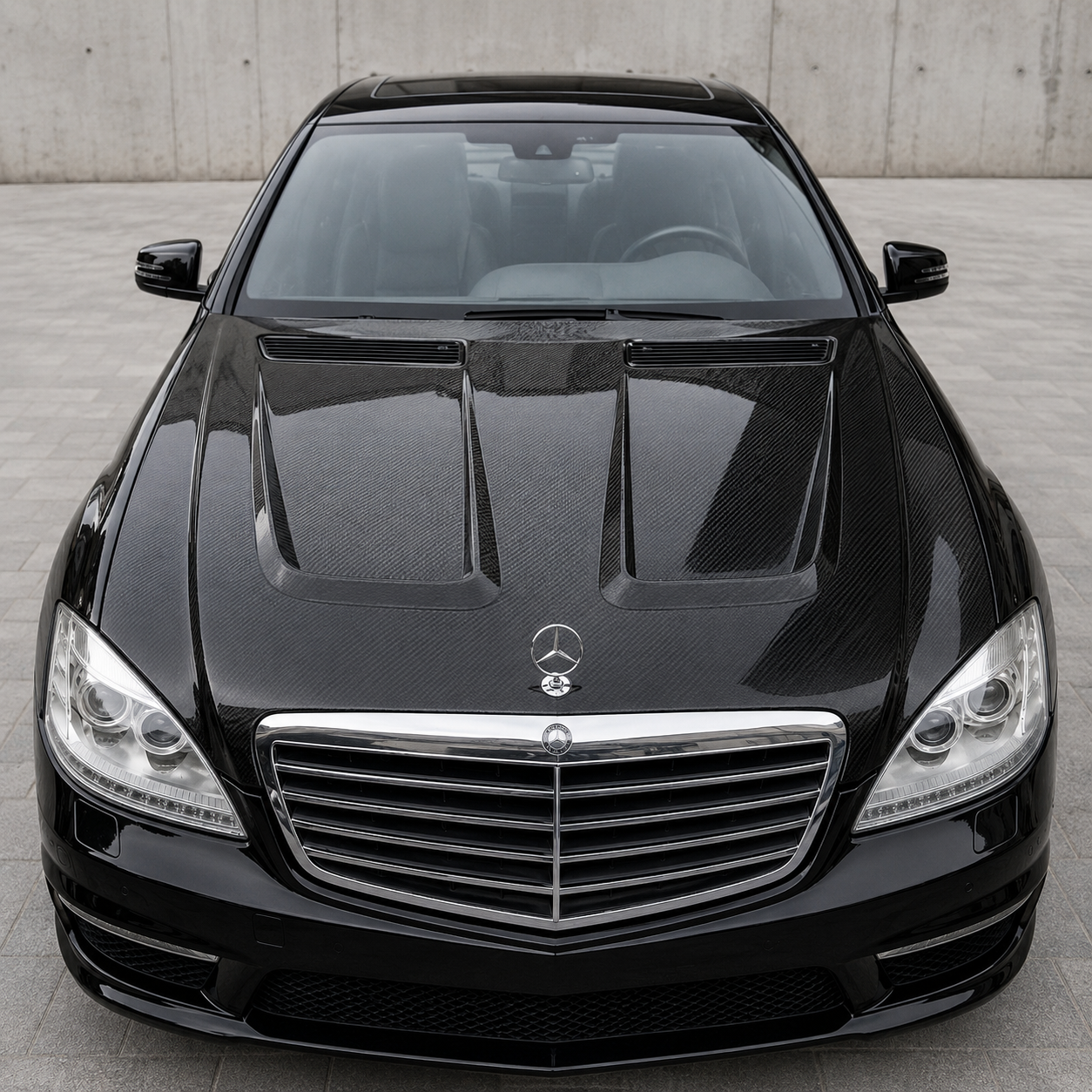 2007-2013 Mercedes S-Class/S63/S65 AMG P Style Carbon Fiber Hood | W221