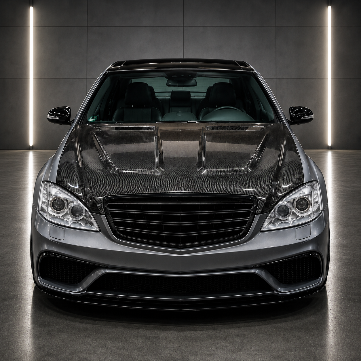 2007-2013 Mercedes S-Class/S63/S65 AMG P Style Carbon Fiber Hood | W221
