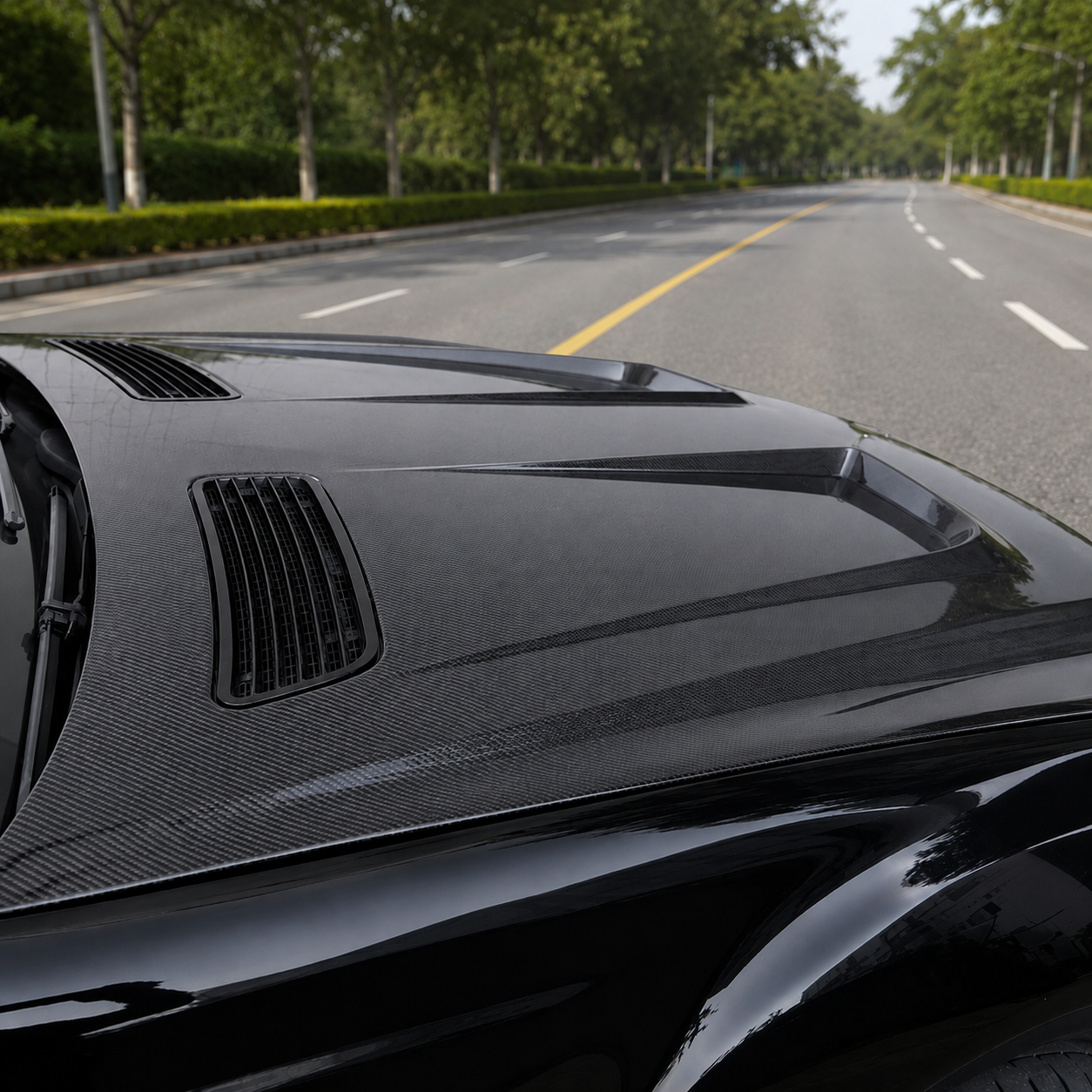 2007-2013 Mercedes S-Class/S63/S65 AMG P Style Carbon Fiber Hood | W221