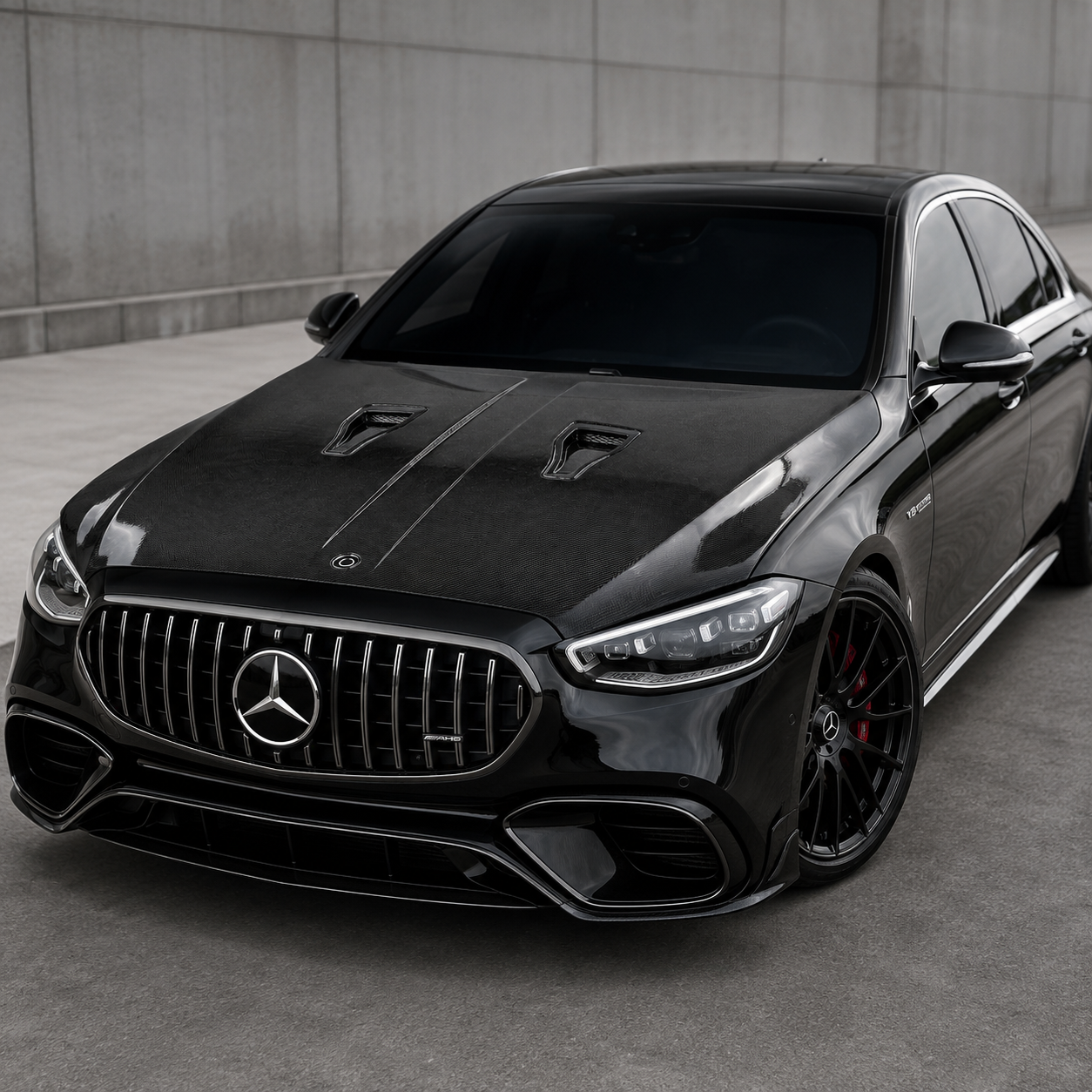 2020+ Mercedes S-Class/S63 AMG V1 Style Carbon Fiber Hood | W223