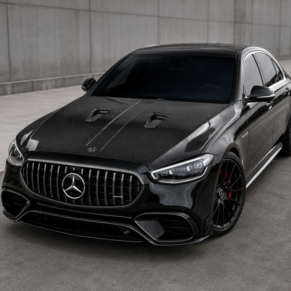 2020+ Mercedes S-Class/S63 AMG V1 Style Carbon Fiber Hood | W223