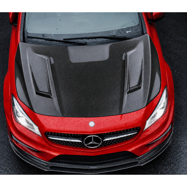 2014-2019 Mercedes CLA-Class/CLA45 AMG V Style Carbon Fiber Hood | W117/C117/X117