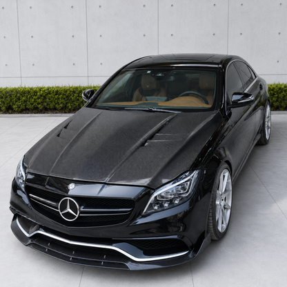 2012-2018 Mercedes CLS-Class/CLS63 AMG B Style Carbon Fiber Hood | C218/X218/W218