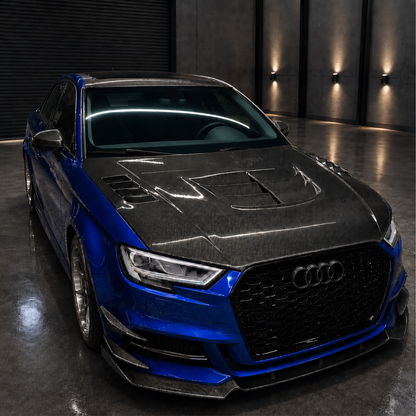 2014-2020 Audi A3/S3/RS3 V1 Style Carbon Fiber Hood | 8V/8V.5