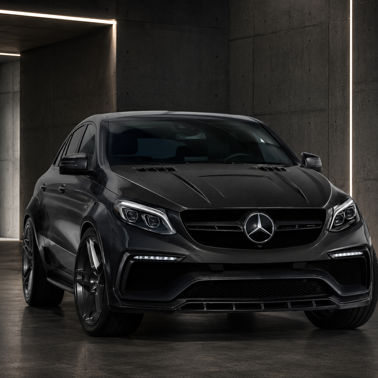 2016-2019 Mercedes GLE-Class V1 Style Carbon Fiber Hood | W166/C292