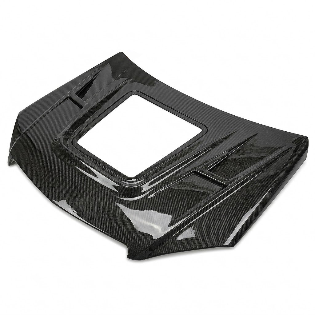 2008-2011 Mercedes C-Class Glass Engine Cover Carbon Fiber Hood | W204/C204