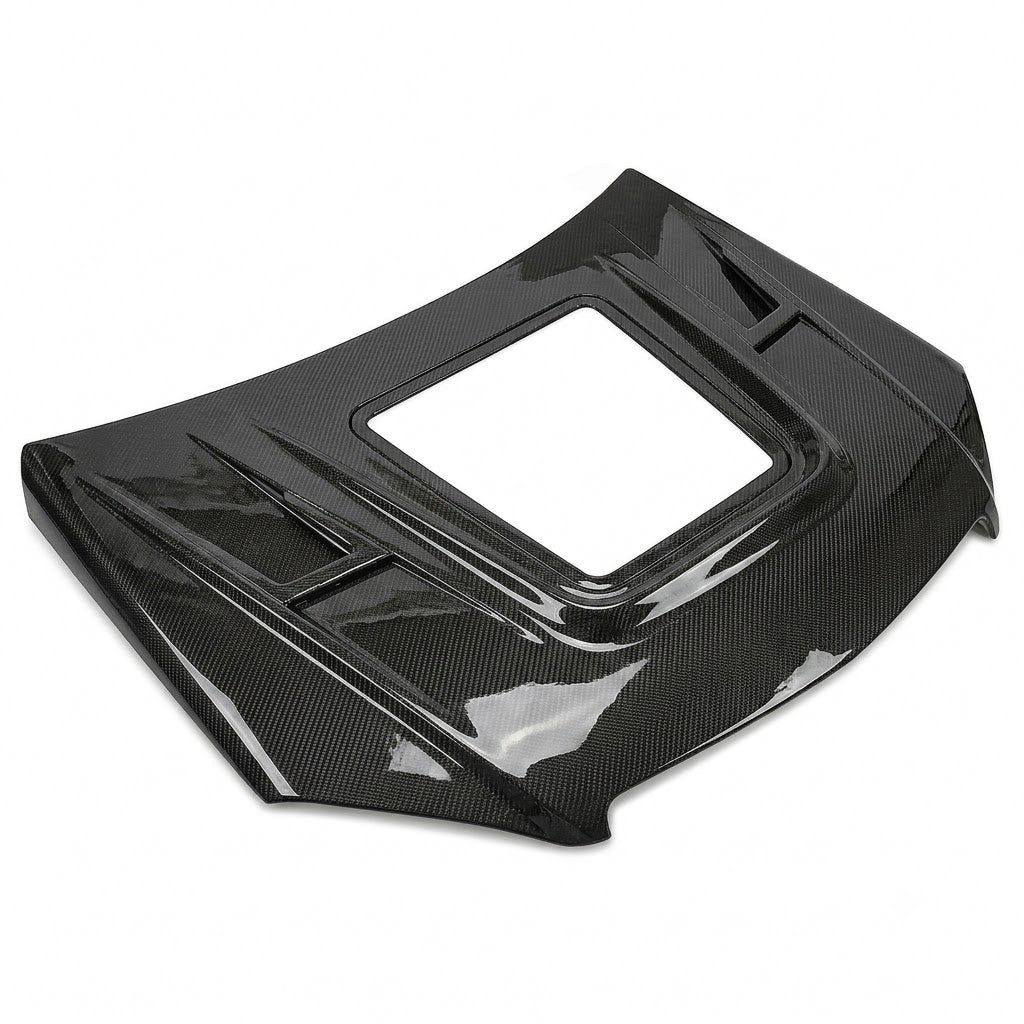 2008-2011 Mercedes C-Class Glass Engine Cover Carbon Fiber Hood | W204/C204