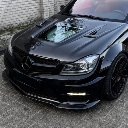 2012-2015 Mercedes C63 AMG Glass Engine Cover Carbon Fiber Hood | W204/C204