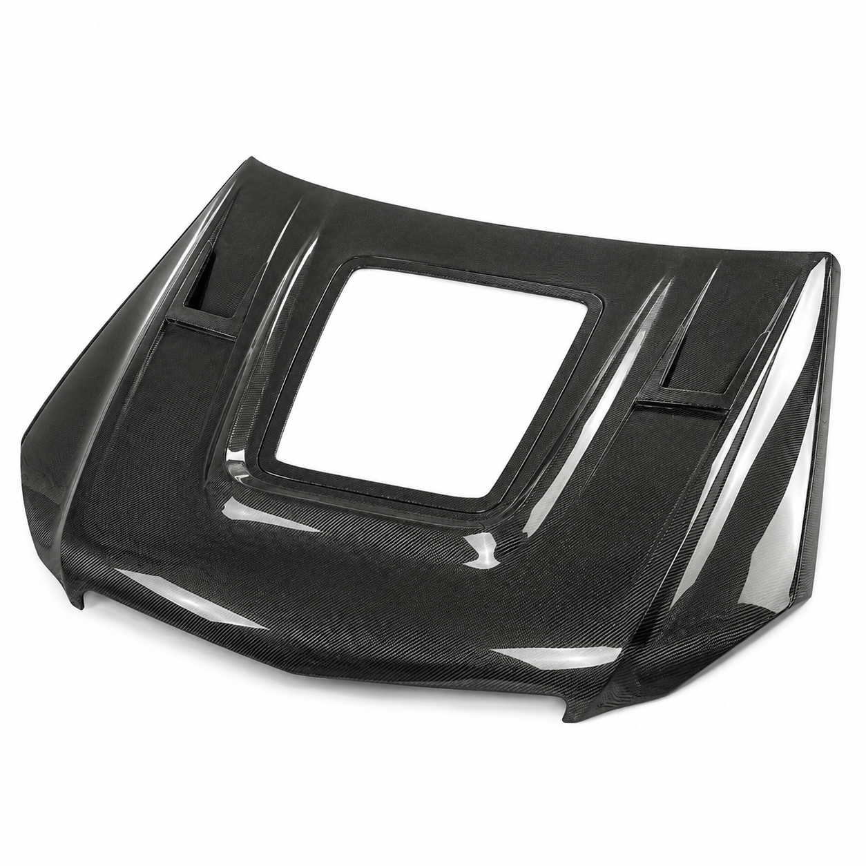 2012-2015 Mercedes C-Class Glass Engine Cover Carbon Fiber Hood | W204/C204