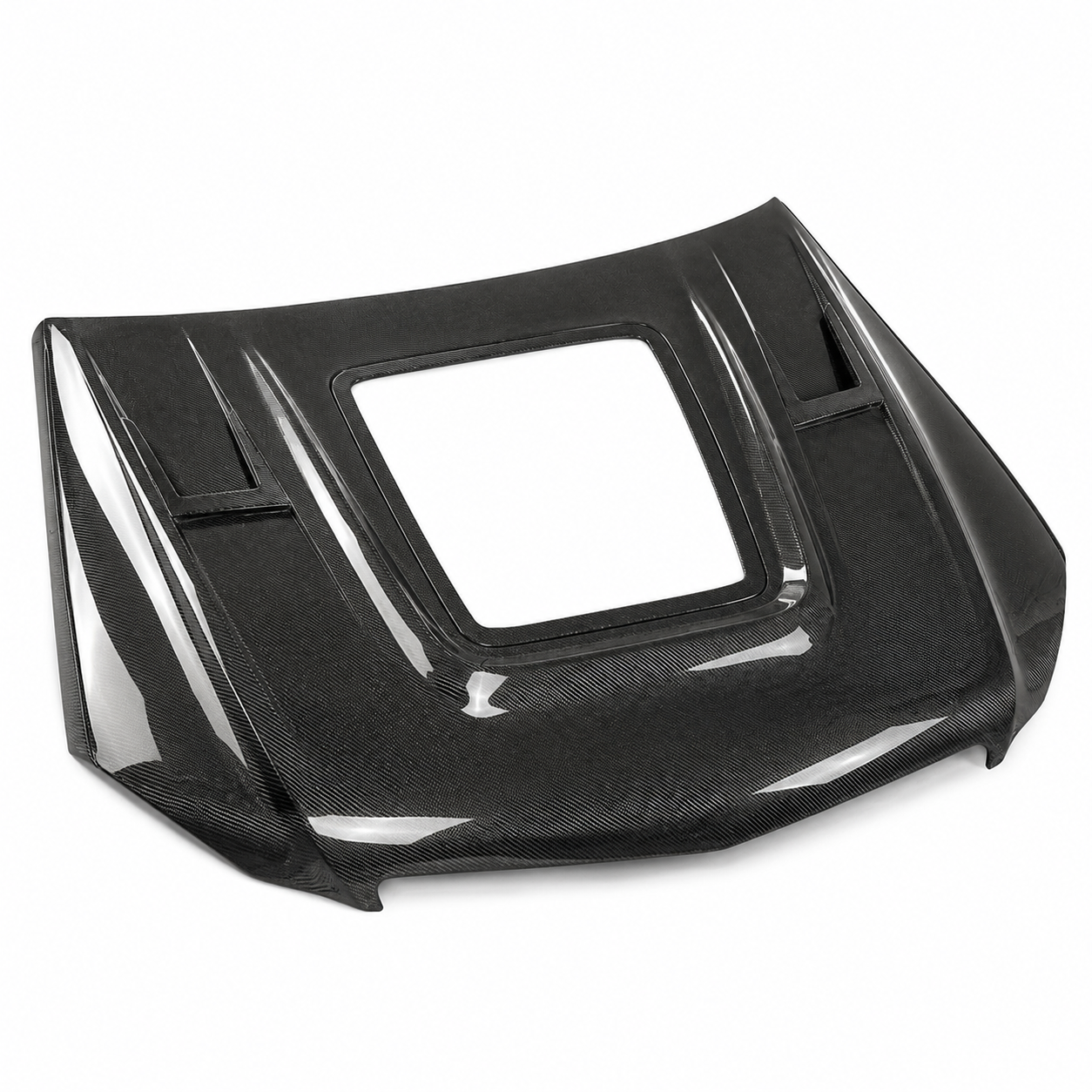 2012-2015 Mercedes C-Class Glass Engine Cover Carbon Fiber Hood | W204/C204