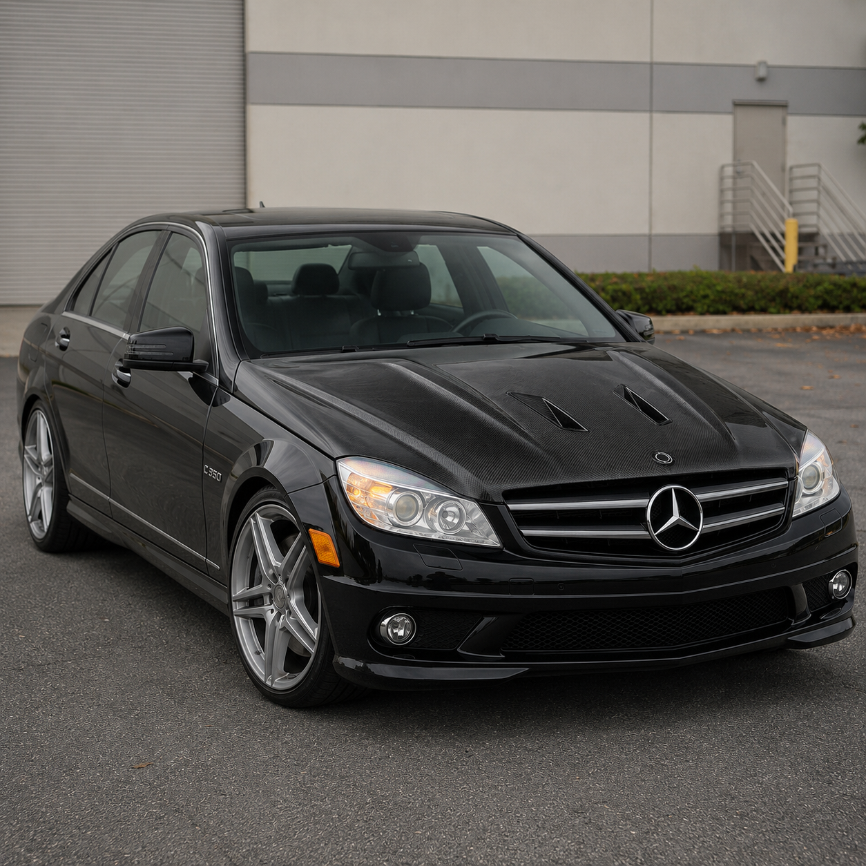 2008-2011 Mercedes C63 AMG B Style Carbon Fiber Hood | W204/C204