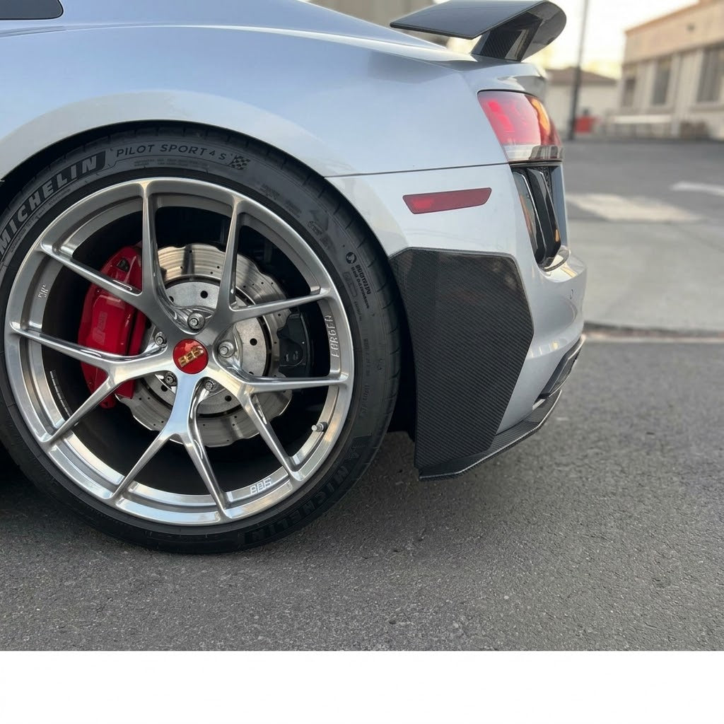 2016-2018 Audi R8 GT Style Carbon Fiber Rear Bumper Canards I MK2