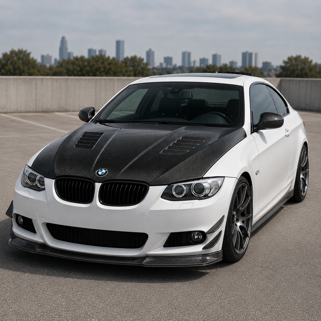 2011-2013 BMW 3-Series V2 Style Carbon Fiber Hood | E92/E93 LCI