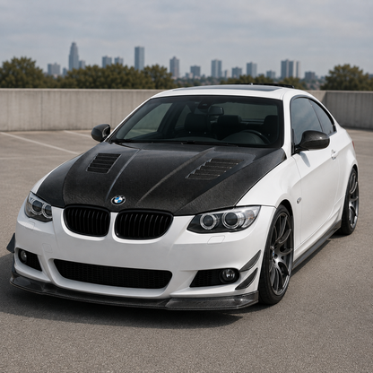 2011-2013 BMW 3-Series V2 Style Carbon Fiber Hood | E92/E93 LCI