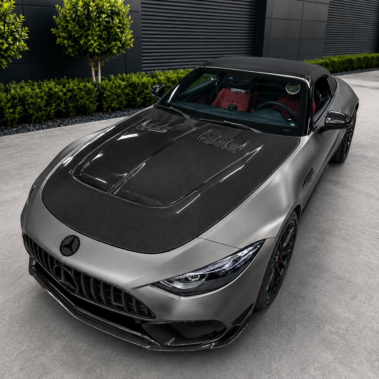 2022-2026 Mercedes SL43/SL55/SL63 AMG V1 Style Carbon Fiber Hood | R232