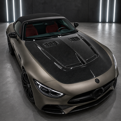 2022-2026 Mercedes SL43/SL55/SL63 AMG V1 Style Carbon Fiber Hood | R232